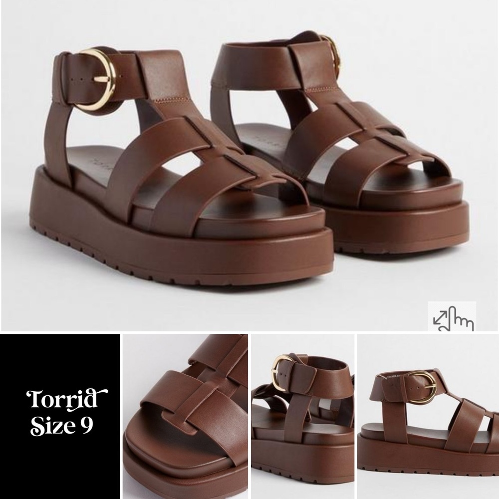 Chocolate Platform Sandals 9